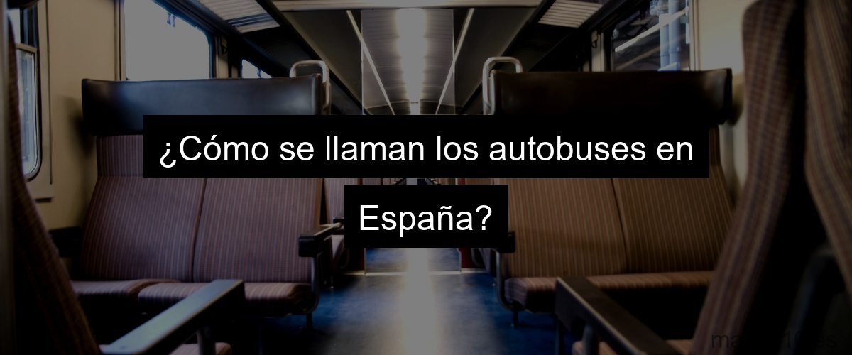 ¿Cómo se llaman los autobuses en España?