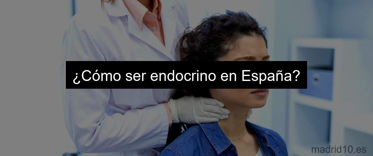 ¿Cómo ser endocrino en España?