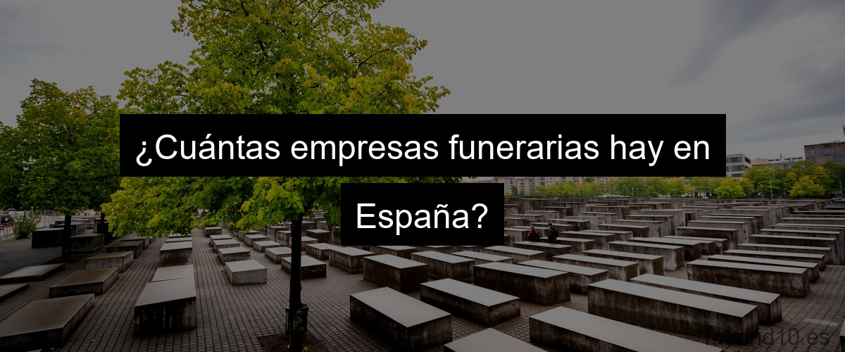 ¿Cuántas empresas funerarias hay en España?