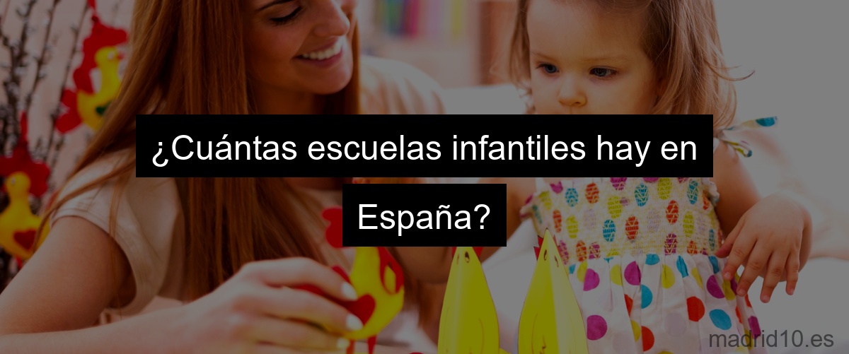 ¿Cuántas escuelas infantiles hay en España?