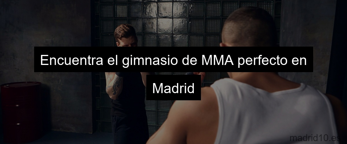 Encuentra el gimnasio de MMA perfecto en Madrid