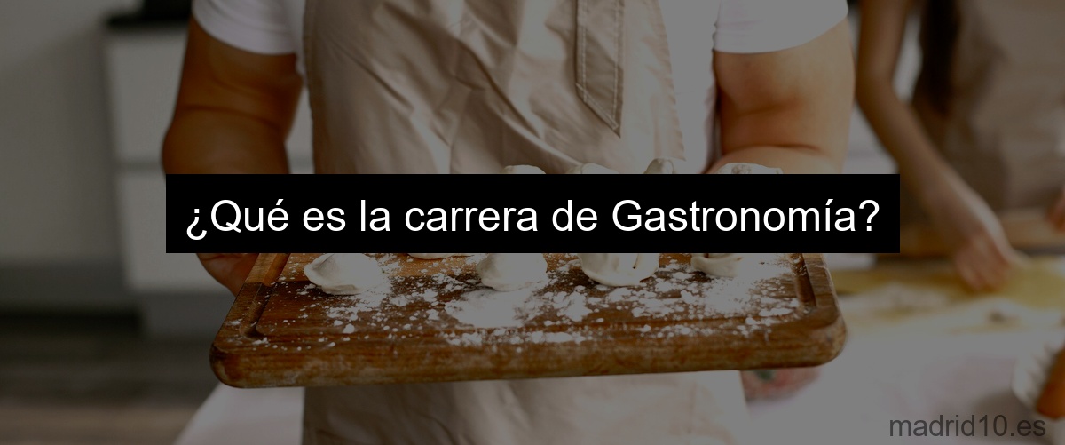 ¿Qué es la carrera de Gastronomía?