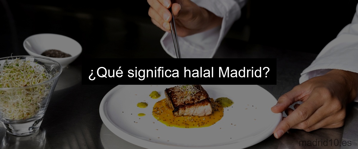 ¿Qué significa halal Madrid?