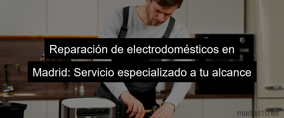 Reparación de electrodomésticos en Madrid: Servicio especializado a tu alcance